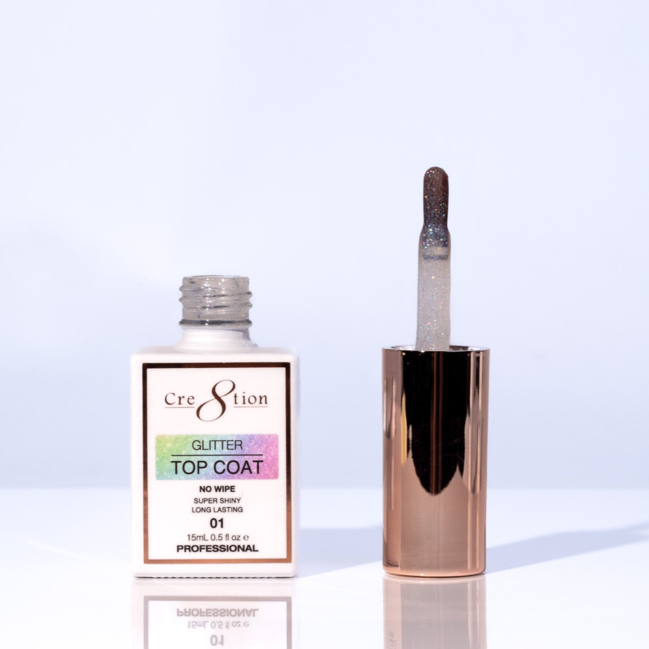Cre8tion Glitter Top Coat 0.5oz 02
