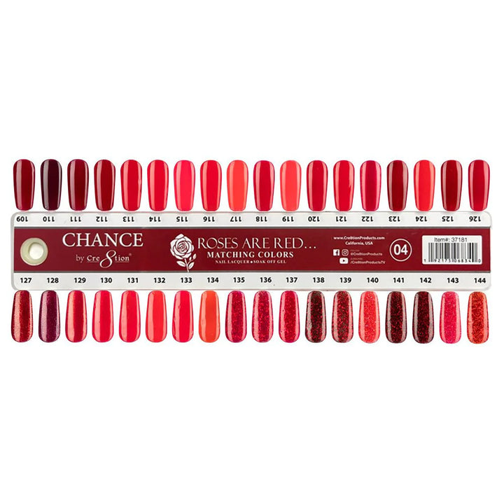 Creation - Chance collection - tip 4 Rose are Red Trio Collection (36 Colors) ( #109 - #144 ) Missing #127