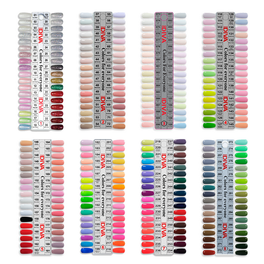 DND Diva Dap/Dip #1 - #290 = 285 colors x $5. + 1 Tip Set #1 to #8