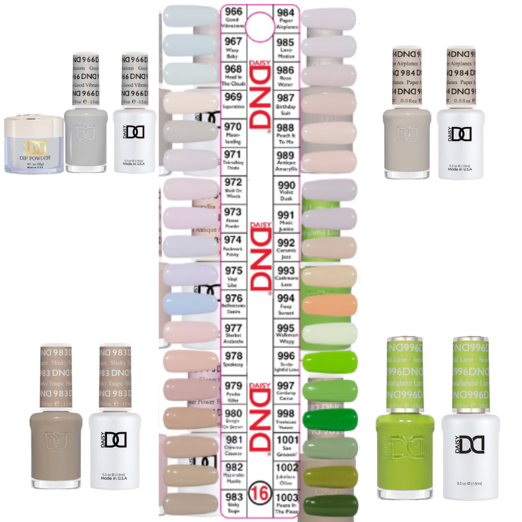 DND Trio by Set + Tip 16 ( 36 colors #966- #1003)