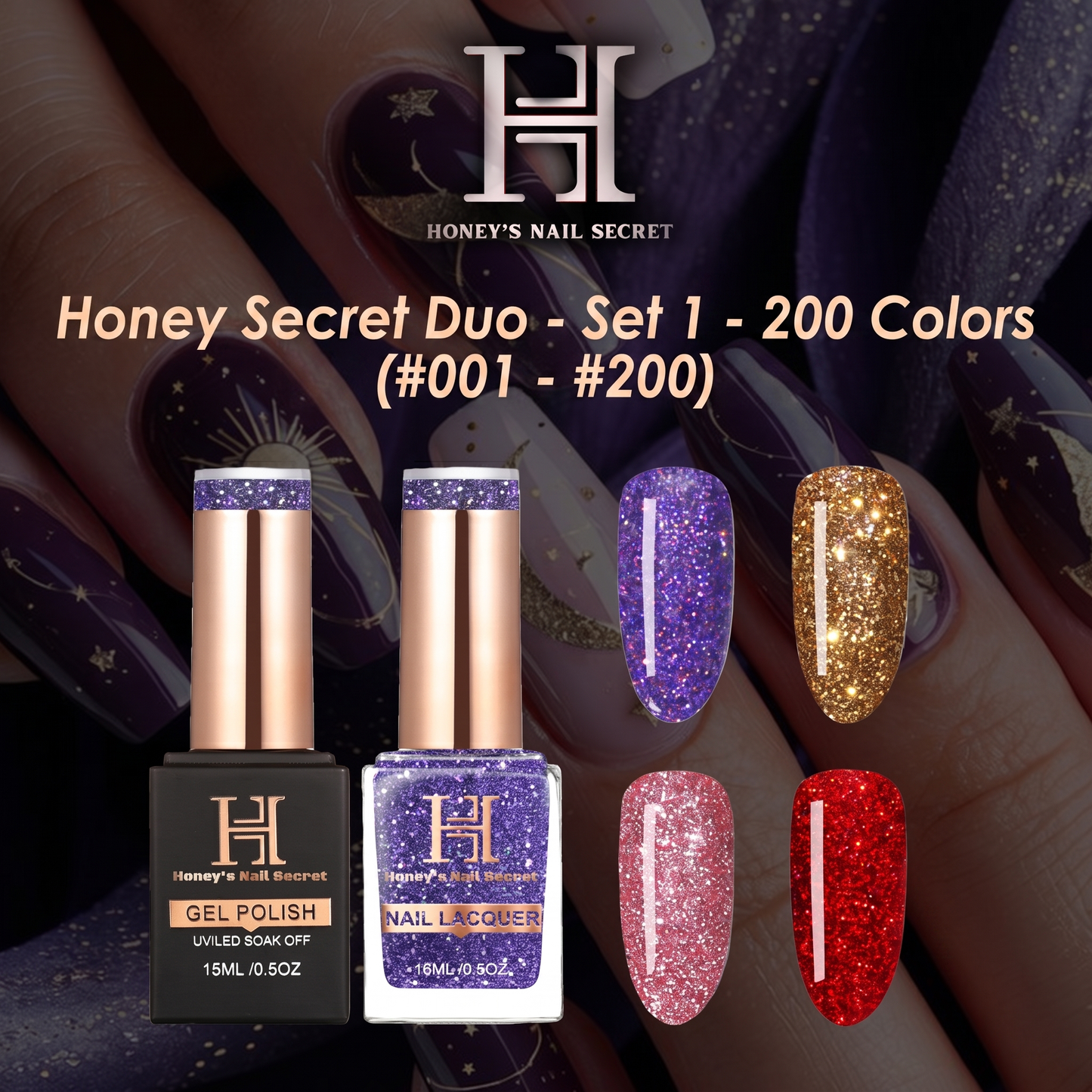 Honey Secret Duo - Set 1 - 200 Colors (#001 - #200 )