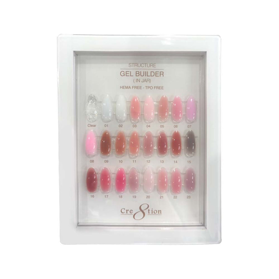 Cre8tion Acrylic Booklet - Builder Gel in Jar 24 Colors