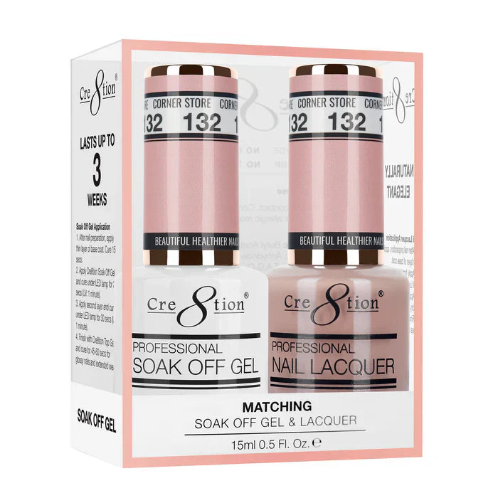 Creation Soak Off Gel Matching Pair 0.5oz 132 CORNER STORE