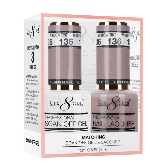 Creation Soak Off Gel Matching Pair 0.5oz 136 WINDOW TINT