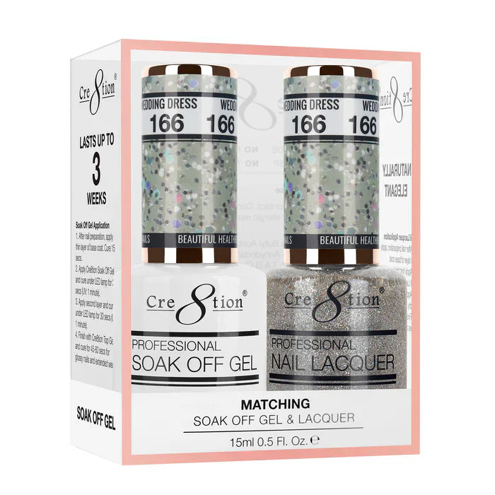 Creation Soak Off Gel Matching Pair 0.5oz 166 WEDDING DRESS