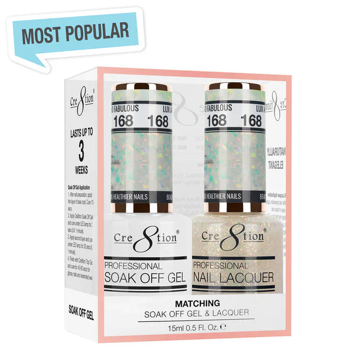 Creation Soak Off Gel Matching Pair 0.5oz 168 LUX AND FABULOUS