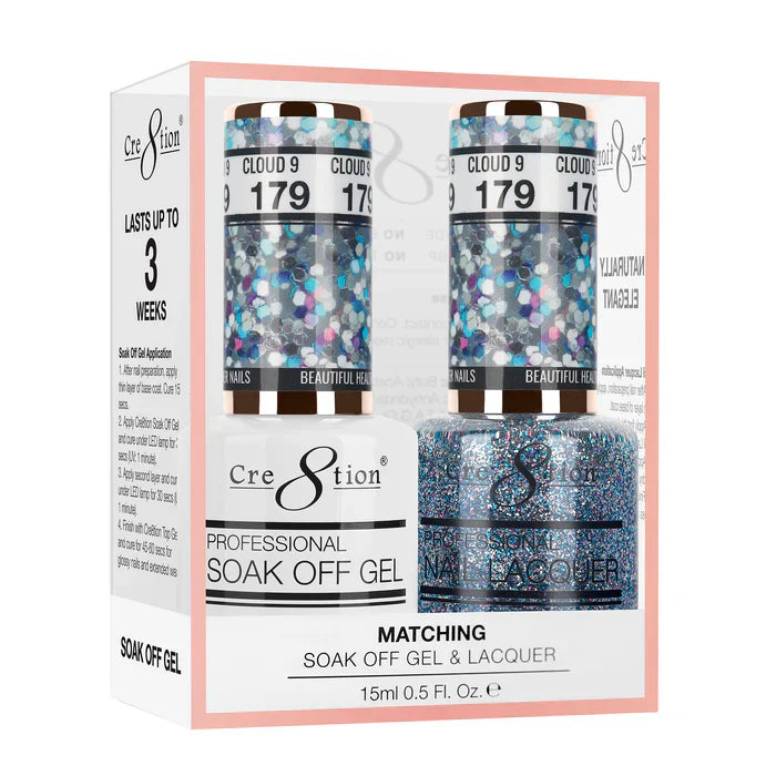 Creation Soak Off Gel Matching Pair 0.5oz 179 CLOUD 9