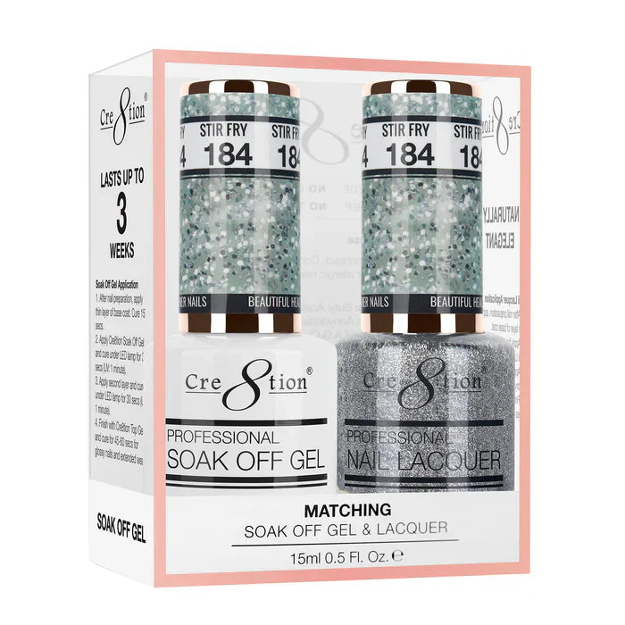 Creation Soak Off Gel Matching Pair 0.5oz 184 Stir Fry