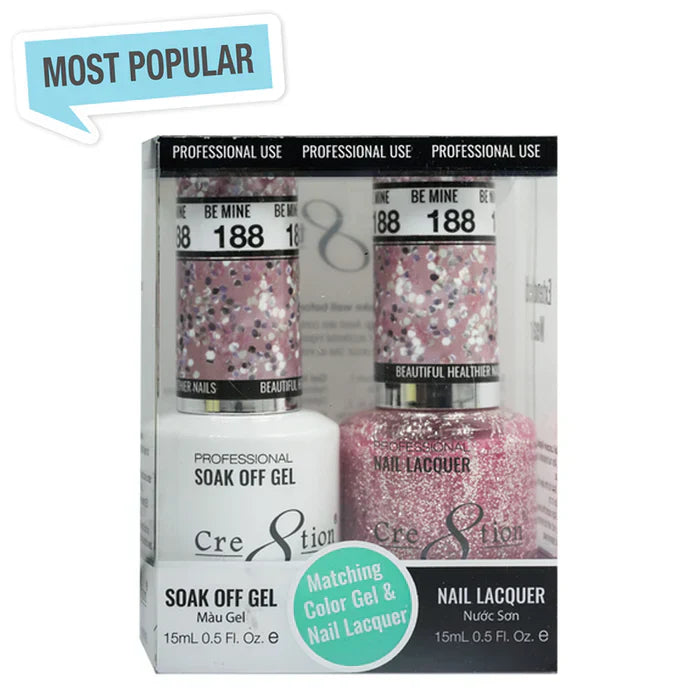 Creation Soak Off Gel Matching Pair 0.5oz 188 BE MINE