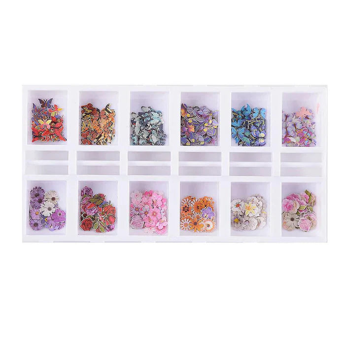 Creation Colorful Design Nail Art Sequins Box 01 12 styles