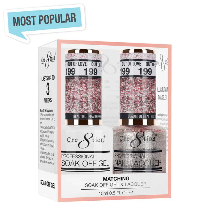 Creation Soak Off Gel Matching Pair 0.5oz 199 OUT OF LOVE