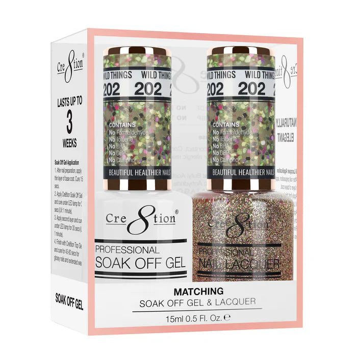 Creation Soak Off Gel Matching Pair 0.5oz 202 WILD THINGS