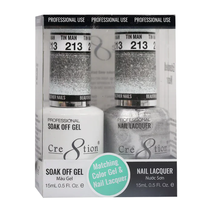 Creation Soak Off Gel Matching Pair 0.5oz 213 TIN MAN