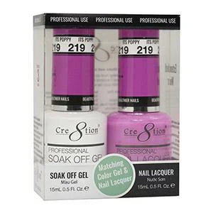 Creation Soak Off Gel Matching Pair 0.5oz 219 ITS POPPY