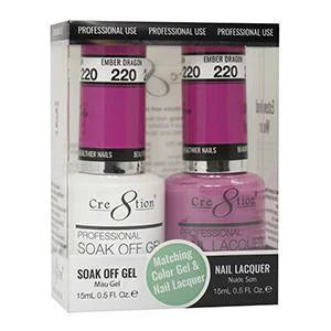 Creation Soak Off Gel Matching Pair 0.5oz 220 EMBER DRAGON