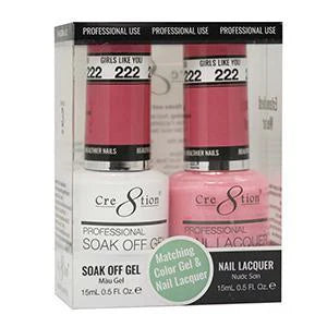 Creation Soak Off Gel Matching Pair 0.5oz 222 GIRLS LIKE YOU