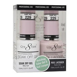 Creation Soak Off Gel Matching Pair 0.5oz 229 GAME FACE
