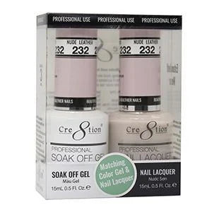 Creation Soak Off Gel Matching Pair 0.5oz 232 NUDE LEATHER