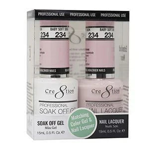 Creation Soak Off Gel Matching Pair 0.5oz 234 BABY SOFT SKIN