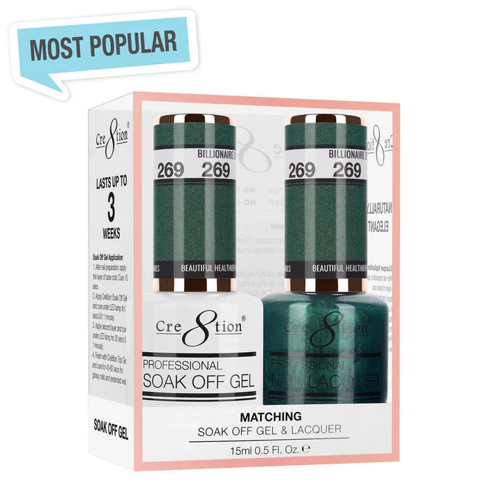 Creation Soak Off Gel Matching Pair 0.5oz 269 BILLIONAIRE DREAM