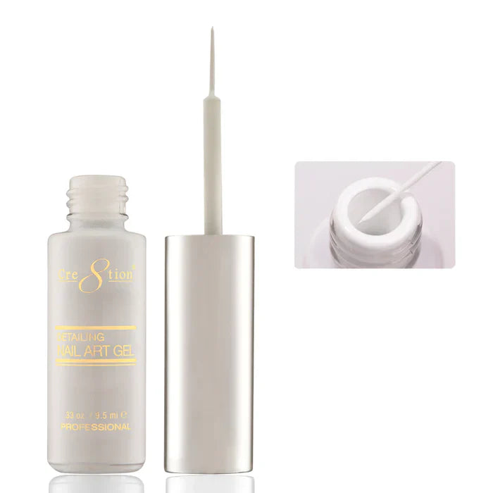 Creation Detailing Nail Art Gel 0.33oz 02 White