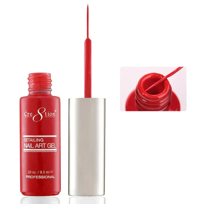 Creation Detailing Nail Art Gel 0.33oz 03 Red