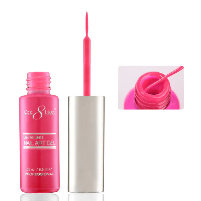 Creation Detailing Nail Art Gel 0.33oz 10 Fuchsia