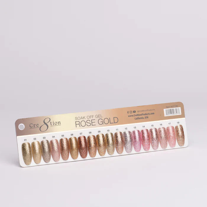 Creation Color Chart - Rose Gold 18 colors