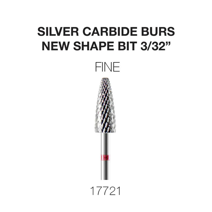 Creation Silver Carbide Burs - New Shape Bit - Fine 3/32'