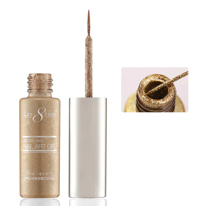 Creation Detailing Nail Art Gel 0.33oz 32 Gold Platinum 3