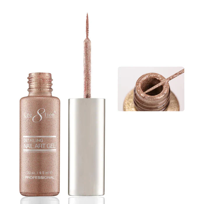 Creation Detailing Nail Art Gel 0.33oz 35 Rose Gold Platinum