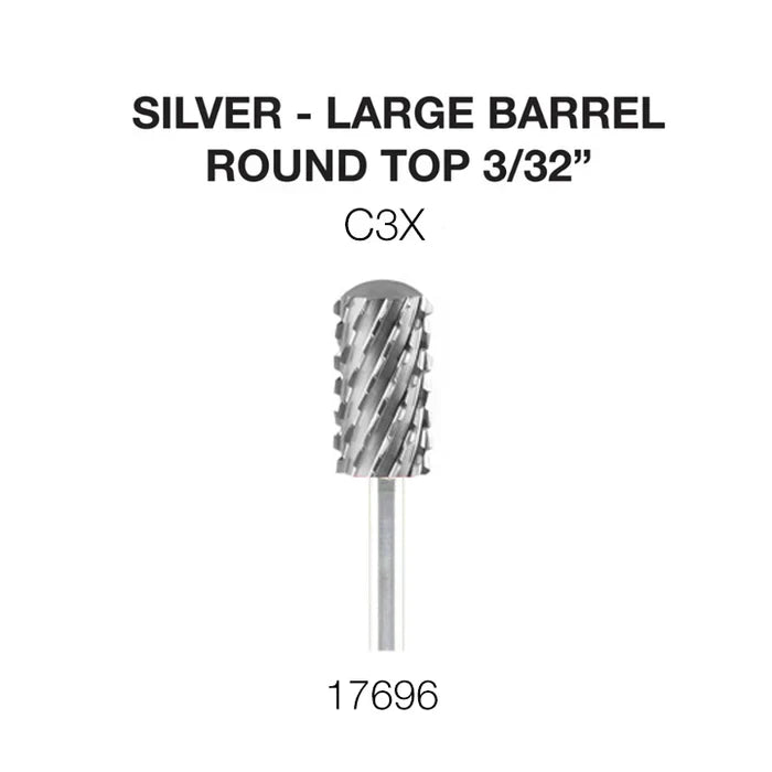 Creation Silver Carbide- Large Barrel-Round Top- 3/32" C3X