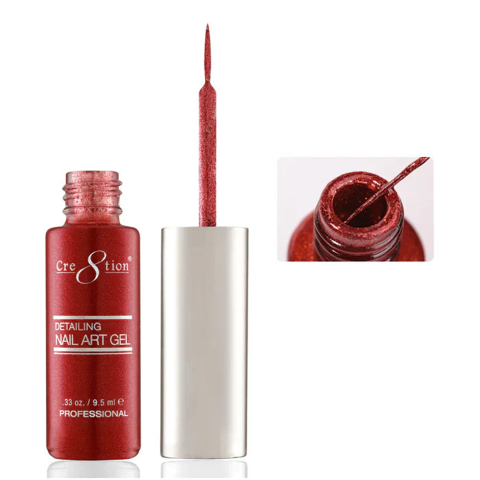 Creation Detailing Nail Art Gel 0.33oz 36 Red Platinum
