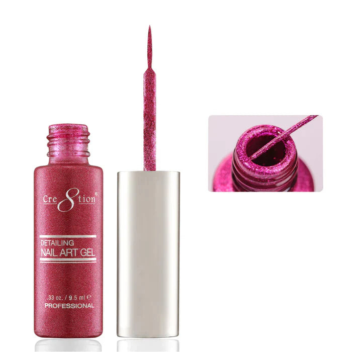 Creation Detailing Nail Art Gel 0.33oz 38 Fuchsia Platinum