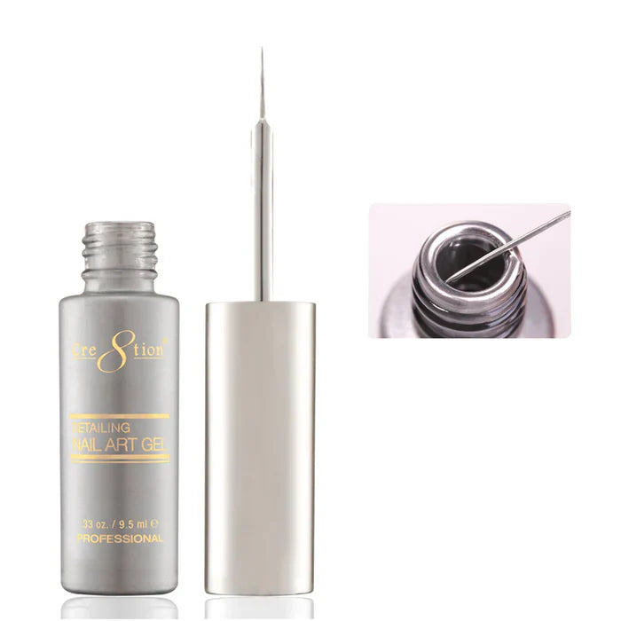 Creation Detailing Nail Art Gel 0.33oz 47 Metalic Silver