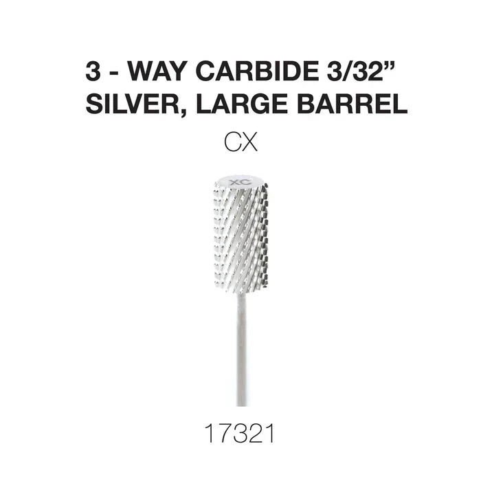 Creation 3-Way Carbide Silver, Large Barrel 3/32" CX