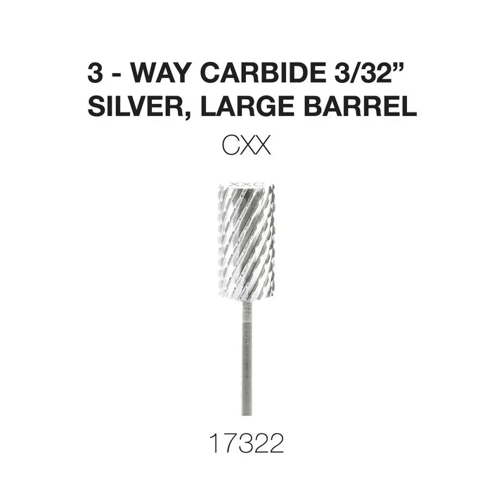 Creation 3-Way Carbide Silver, Large Barrel 3/32" CXX
