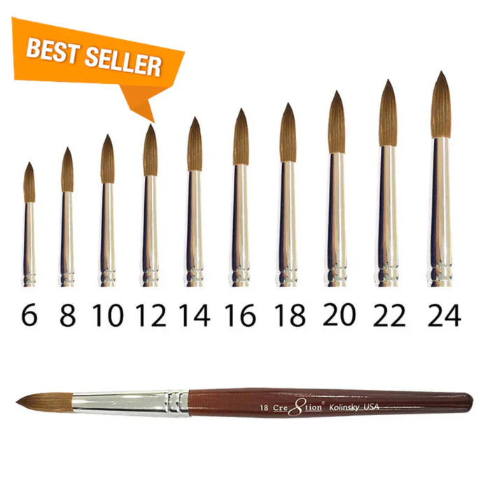 Creation Kolinsky Acrylic Brown Handle