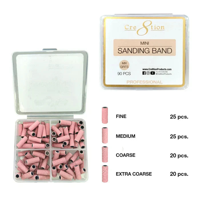 Creation Mini Pink Sanding Band Mixed Size 90 pcs./box