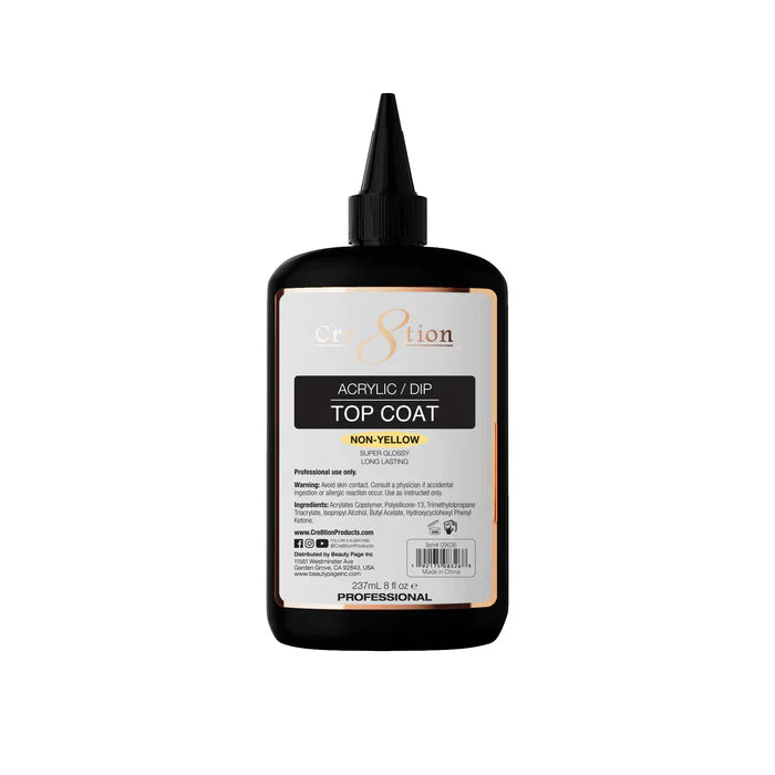 Creation Acrylic No Wipe LED/UV Top Coat 8oz