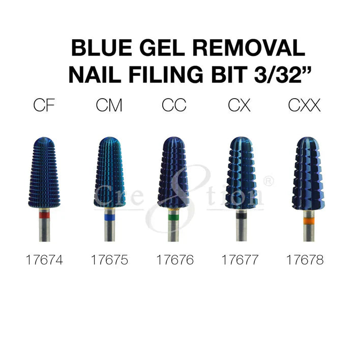 Creation Blue Gel Removal Nail Filing Bit 3/32" Set