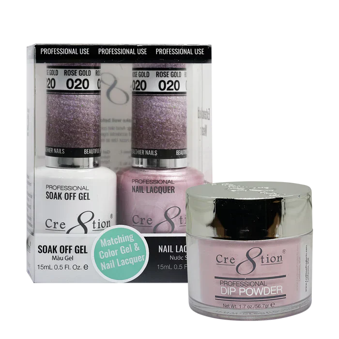 Creation Trio Matching Colors (3pc) - 020 Rose Gold (Shimmery)