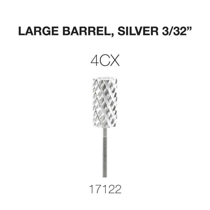 Creation Carbide Large Barrel, Silver 3/32" 4CX