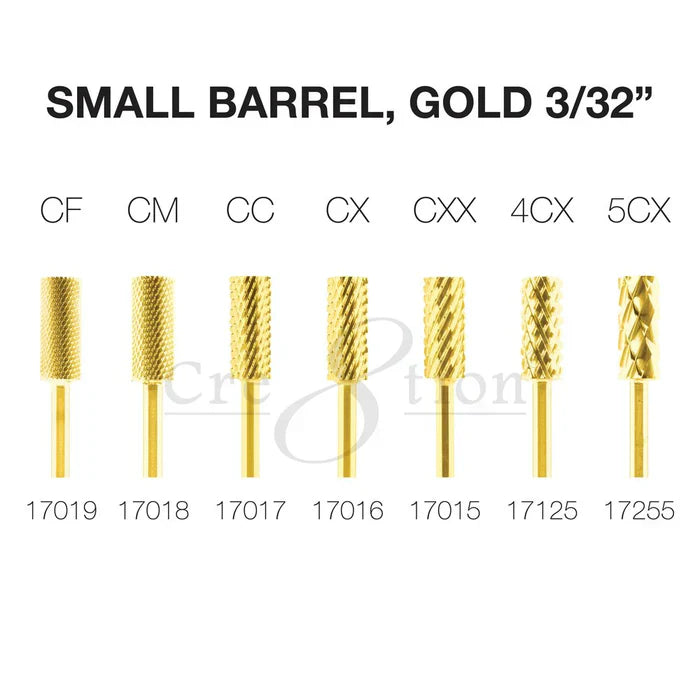Creation Carbide Small Barrel, Gold 3/32" Set