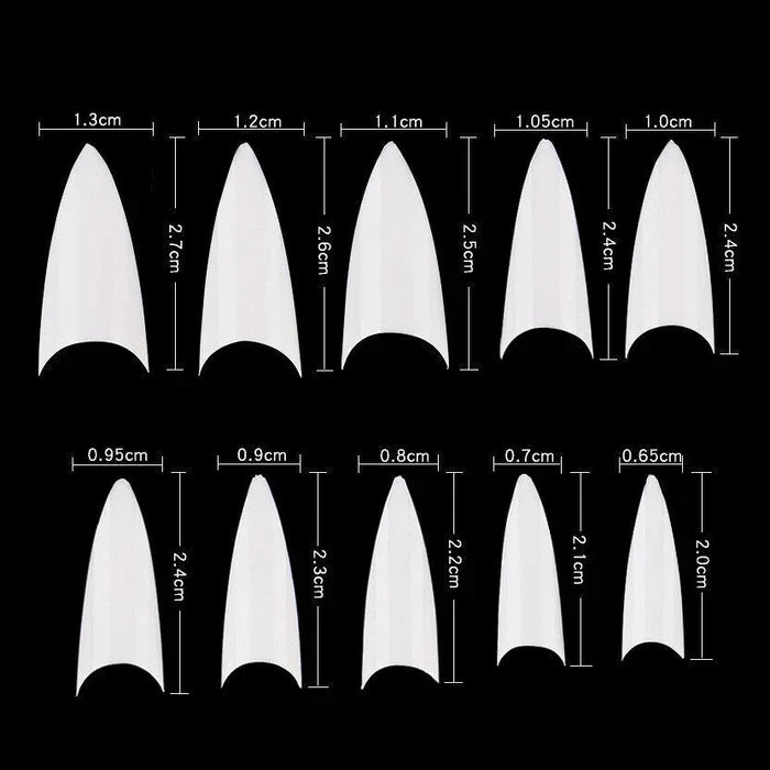 Creation Special Shape - 03 Short Stellito Nail Tips 500 pcs./box Natural
