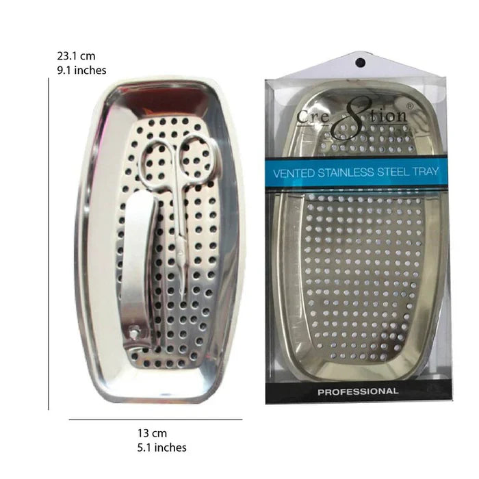 Creation Stainless Steel Large Tray with Holes 23.1 x 13cm