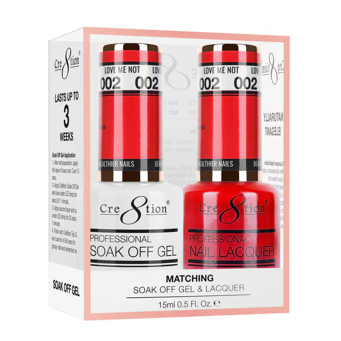 Creation Soak Off Gel Matching Pair 0.5oz 002 CHERRY