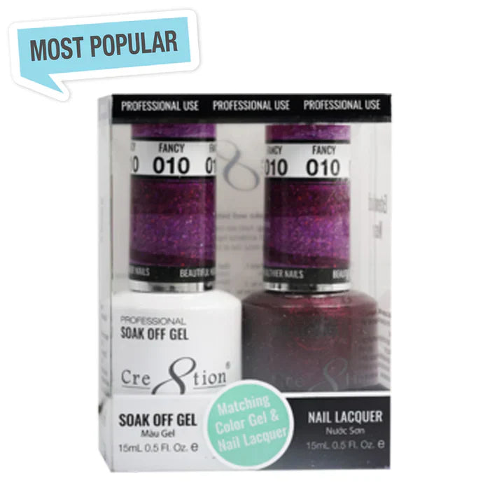 Creation Soak Off Gel Matching Pair 0.5oz 010 FANCY (SHIMMERY)