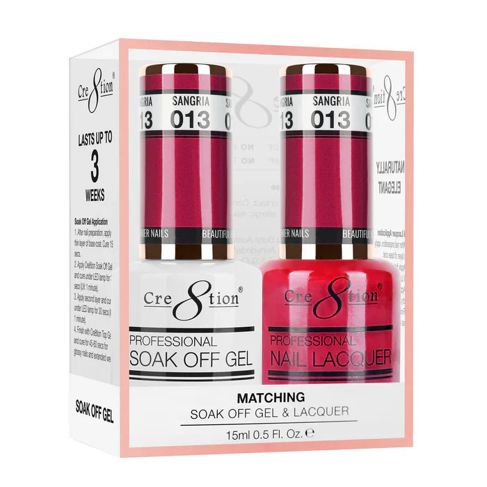 Creation Soak Off Gel Matching Pair 0.5oz 013 SANGRIA