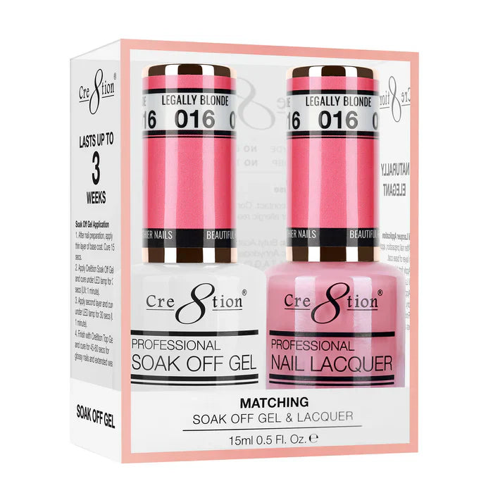 Creation Soak Off Gel Matching Pair 0.5oz 016 LEGALLY BLONDE
